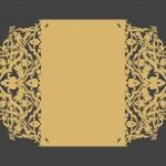 Laser Cut Decorative Holiday Card Template Free Vector