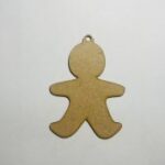 Laser Cut Wooden Christmas Gingerbread Man Craft Blank Free Vector