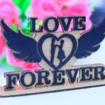 Laser Cut Love Forever Valentine’s Day Decor Free Vector