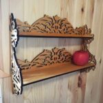 Laser Cut Decorative Bunk Bed Shelf Free Vector