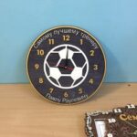 Laser Cut Football Wall Clock Free Vector